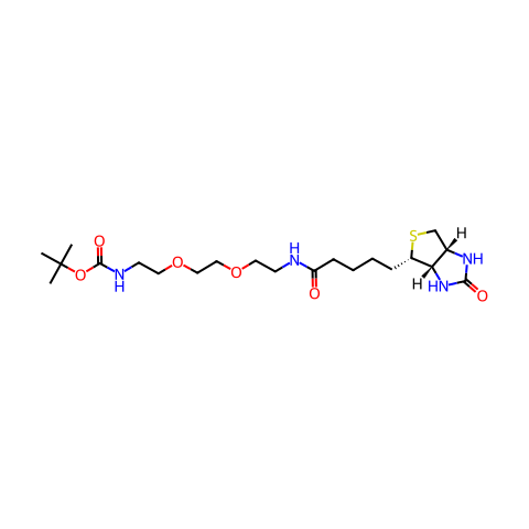 Biotin-PEG2-NH-Boc结构图