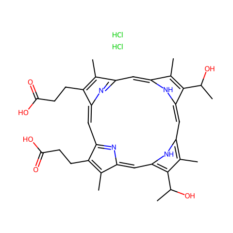 Hematoporphyrin Dihydrochloride结构图