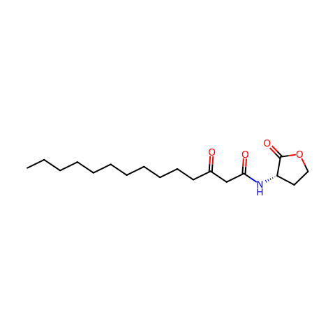 N-(3-氧十四烷酰基)-L-高丝氨酸内酯结构图