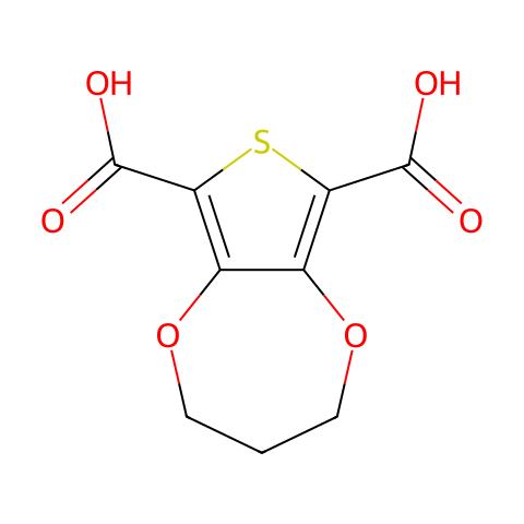 3,4-丙烯二氧基噻吩-2,5-二羧酸结构图