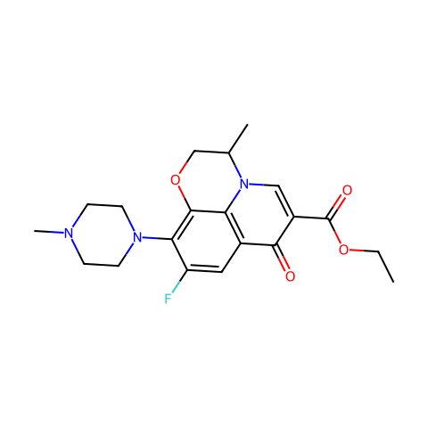 左氧氟沙星乙酯结构图