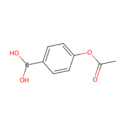 4-乙酰氧基苯硼酸(含不同量的酸酐)结构图