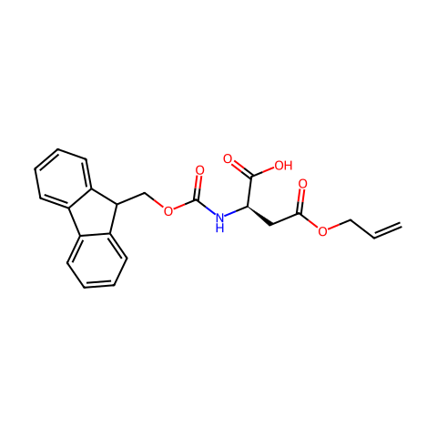 N-FMOC-O-甲醛基-D-天冬氨酸结构图