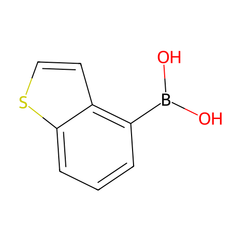 (1-苯并噻吩-4-基)硼酸结构图