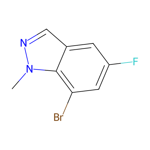 7-bromo-5-fluoro-1-methyl-1H-indazole结构图