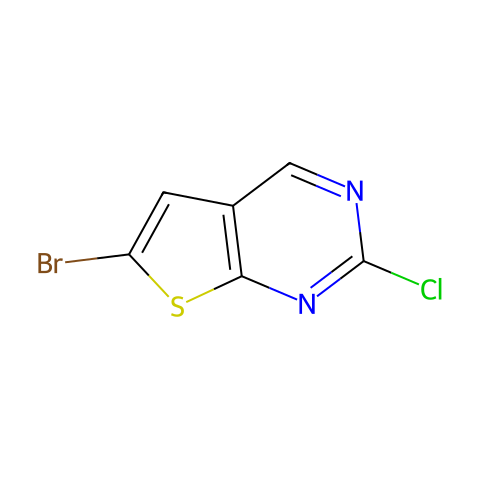 6-bromo-2-chloro-thieno[2,3-d]pyrimidine结构图
