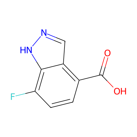 7-fluoro-1H-indazole-4-carboxylic acid结构图