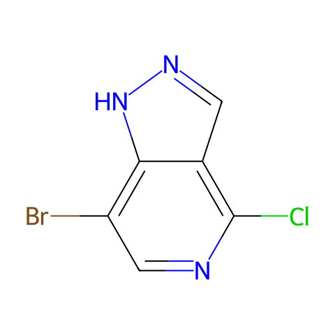 7-bromo-4-chloro-1H-pyrazolo[4,3-c]pyridine结构图