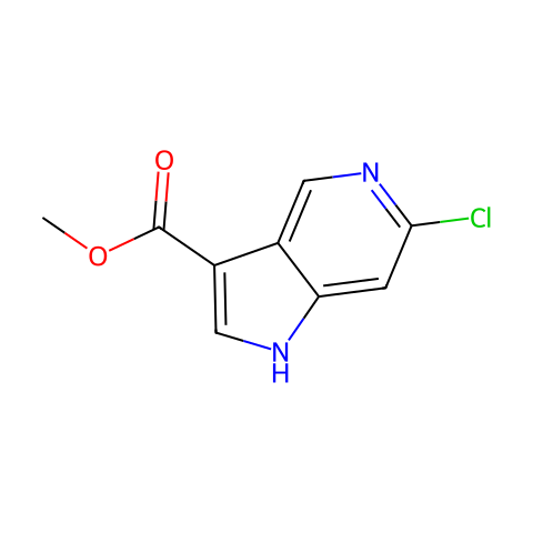 methyl 6-chloro-1H-pyrrolo[3,2-c]pyridine-3-carboxylate结构图