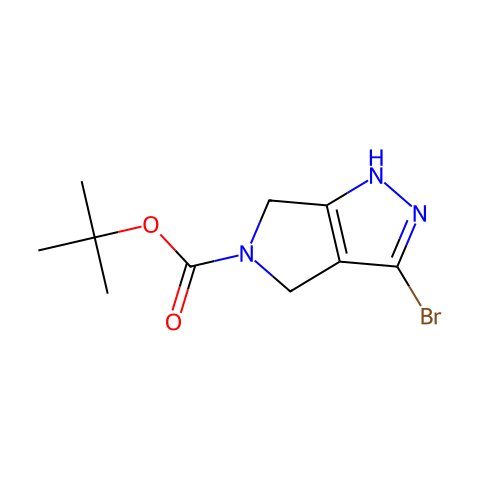 tert-butyl 3-bromo-4,6-dihydro-2H-pyrrolo[3,4-c]pyrazole-5-carboxylate结构图