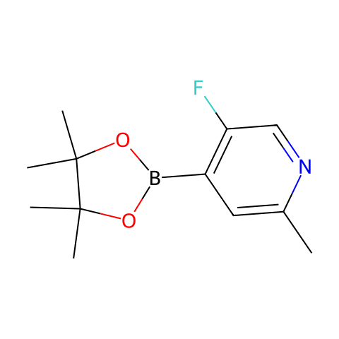 5-fluoro-2-methyl-4-(4,4,5,5-tetramethyl-1,3,2-dioxaborolan-2-yl)pyridine结构图
