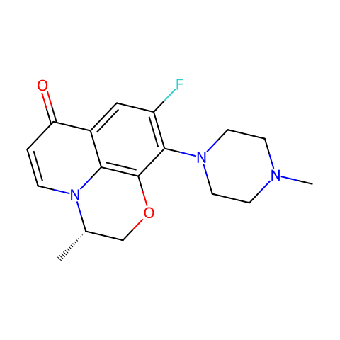 左氧氟沙星去羧基杂质结构图