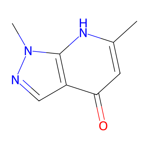 1,6-dimethyl-1H-pyrazolo[3,4-b]pyridin-4-ol结构图