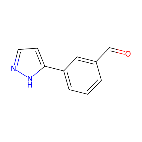 3-(1H-吡唑-3-基)-苯甲醛结构图