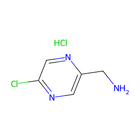 (5-chloropyrazin-2-yl)methanamine hydrochloride结构图