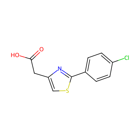 2-[2-(4-氯苯基)-1,3-噻唑-4-基]乙酸结构图