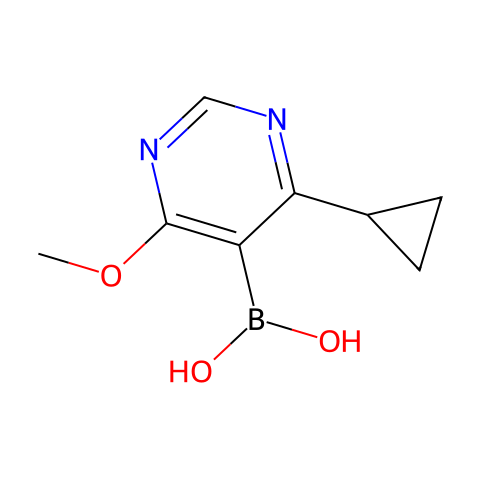 (4-cyclopropyl-6-methoxy-pyrimidin-5-yl)boronic acid结构图