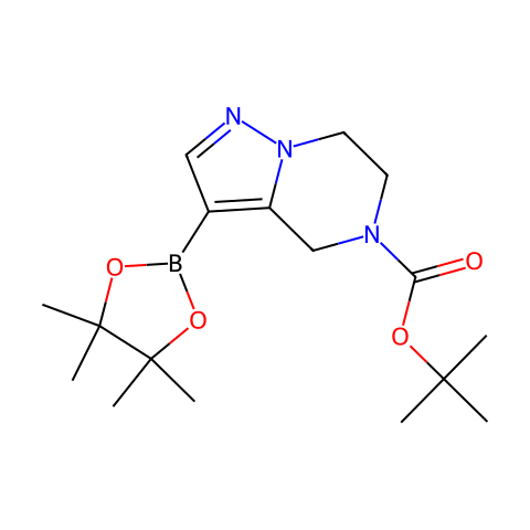tert-butyl 3-(tetramethyl-1,3,2-dioxaborolan-2-yl)-4H,5H,6H,7H-pyrazolo[1,5-a]pyrazine-5-carboxylate结构图