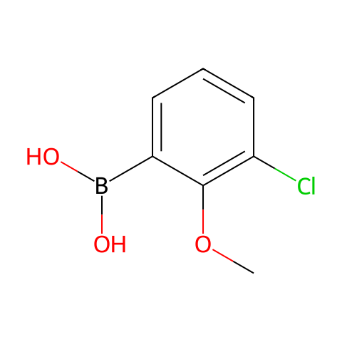 3-氯-2-甲氧基苯基硼酸 (含不同量的酸酐)结构图