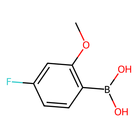 4-氟-2-甲氧基苯硼酸（含不同量的酸酐）结构图