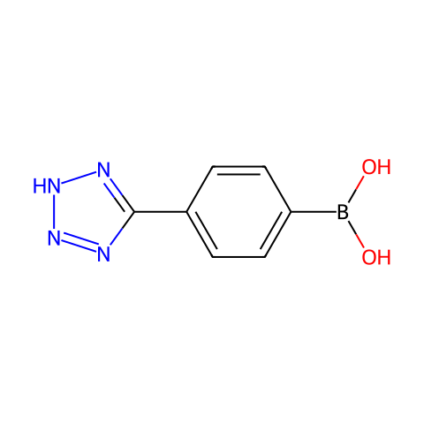4-(2H-四唑-5-基)-苯硼酸结构图