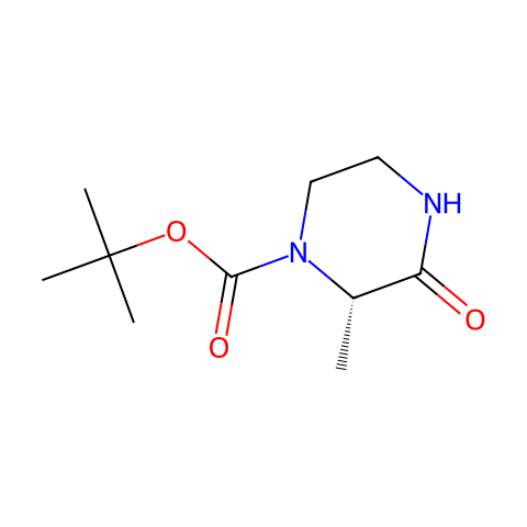 tert-butyl (2S)-2-methyl-3-oxopiperazine-1-carboxylate结构图
