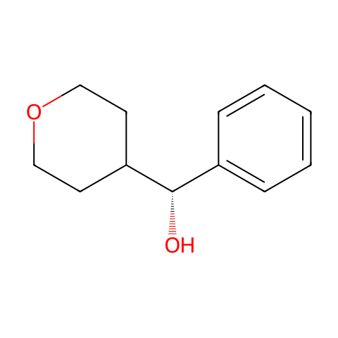 (ΑR)-四氢-Α-苯基-2H-吡喃-4-甲醇结构图