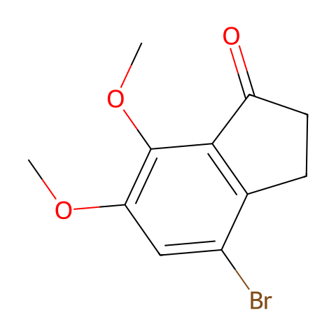 4-Bromo-6,7-dimethoxyindanone结构图