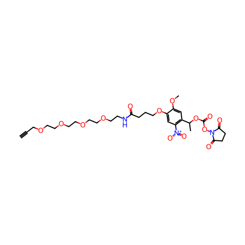 PC炔-PEG4-NHS碳酸酯结构图