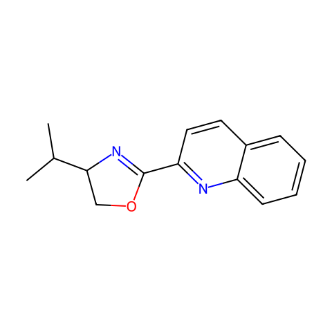 4-异丙基-2-(喹啉-2-基)-4,5-二氢恶唑结构图