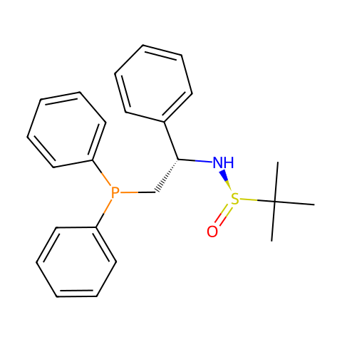 [S（R）]-N-[（1S）-2-（二苯基膦基）-1-苯基乙基]-2-甲基-2-丙烷亚磺酰胺结构图