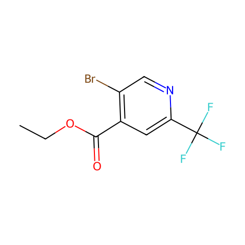 Ethyl 5-bromo-2-(trifluoromethyl)isonicotinate结构图