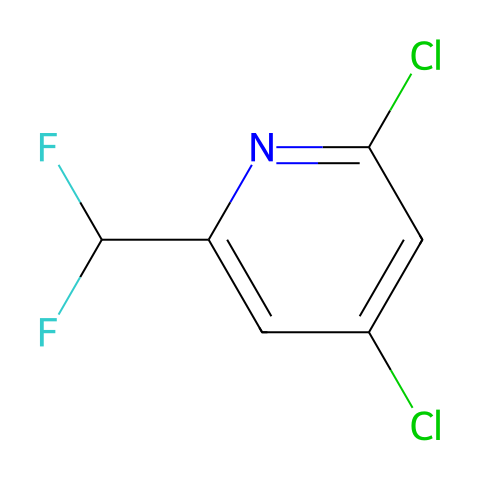 2,4-dichloro-6-(difluoromethyl)pyridine结构图