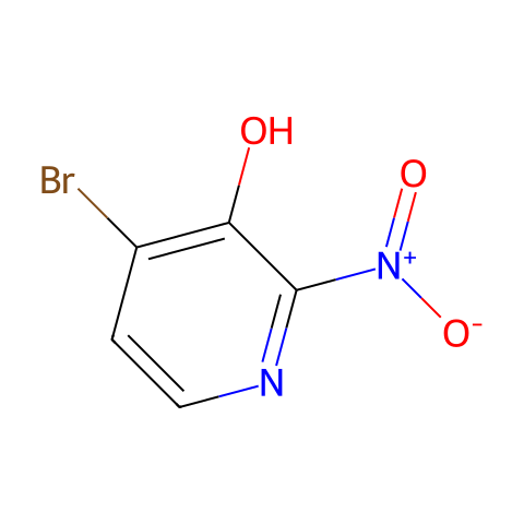 4-bromo-2-nitro-pyridin-3-ol结构图
