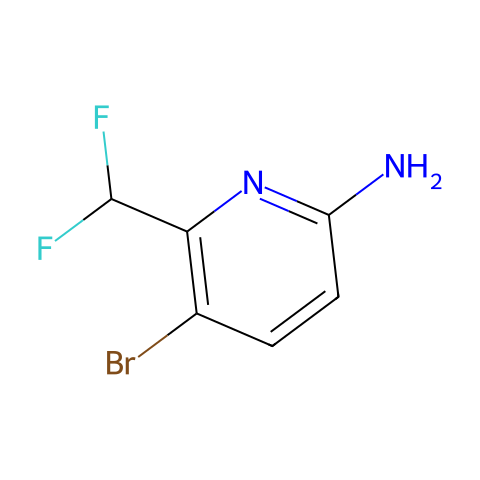 5-bromo-6-(difluoromethyl)pyridin-2-amine结构图