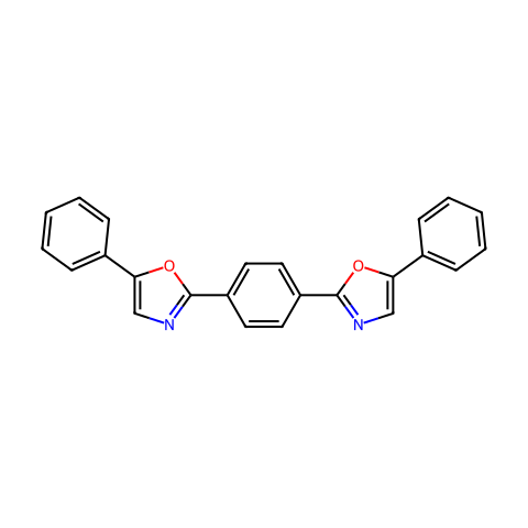 1，4-双（5-苯基-2-恶唑）苯结构图