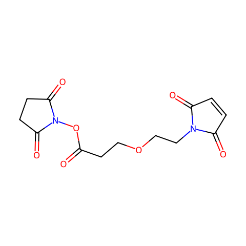 马来酰亚胺-PEG1-琥珀酰亚胺酯结构图