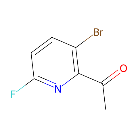 1-(3-bromo-6-fluoro-2-pyridyl)ethanone结构图