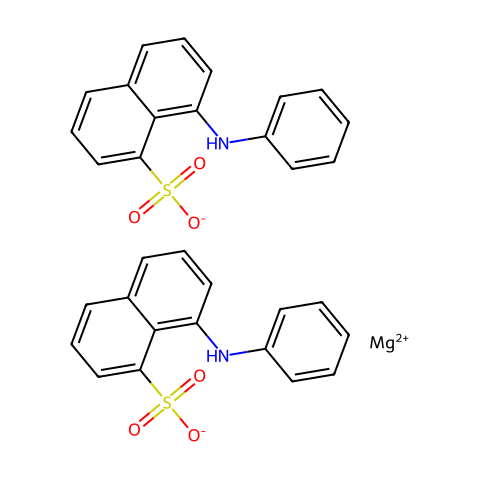 8-苯胺基-1-萘磺酸镁盐水合物结构图