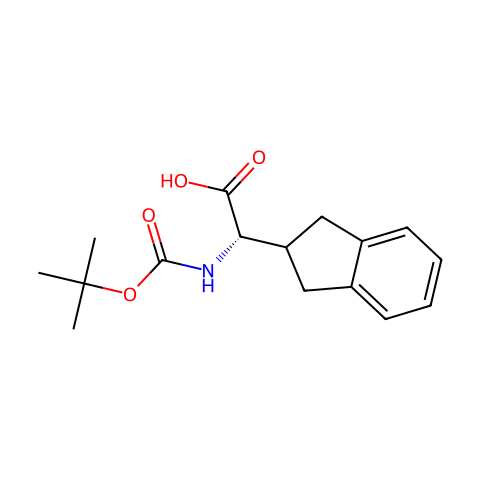 N-叔丁氧羰基-L-2-茚满甘氨酸结构图