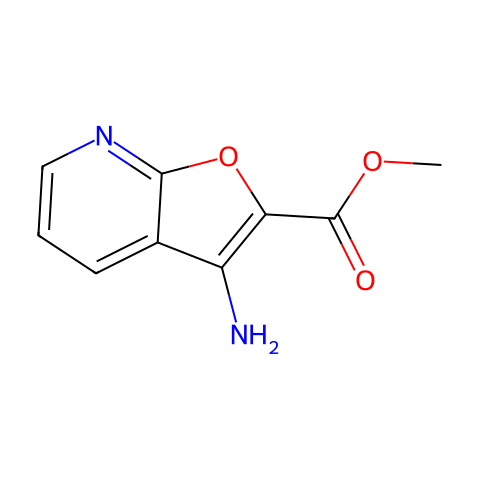 Furo[2,3-b]pyridine-2-carboxylic acid, 3-amino-, methyl ester (9CI)结构图
