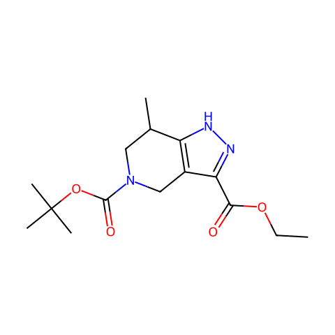 O5-tert-butyl O3-ethyl 7-methyl-2,4,6,7-tetrahydropyrazolo[4,3-c]pyridine-3,5-dicarboxylate结构图