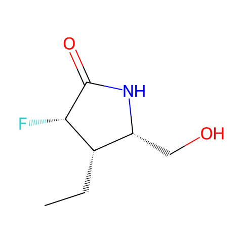 (3S,4S,5S)-4-ethyl-3-fluoro-5-(hydroxymethyl)pyrrolidin-2-one结构图