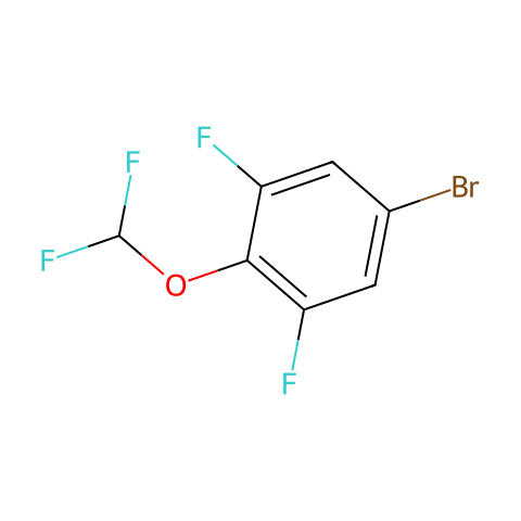 5-broMo-2-(difluoroMethoxy)-1,3-difluorobenzene结构图