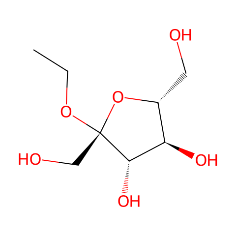 Ethyl β-D-fructofuranoside结构图