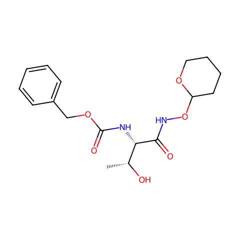 (2S,3R)-2-苄氧羰氨基-3-羟基-N-(四氢-2H-吡喃-2-基)氧基丁酰胺结构图