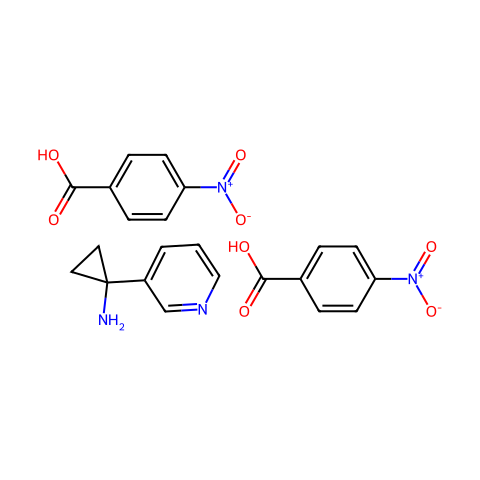 1-Pyridin-3-yl-cyclopropylamin (bis 4-nitrobenzoate)结构图