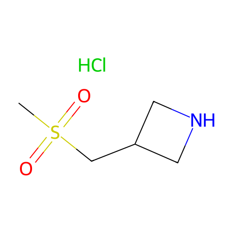 3-(methanesulfonylmethyl)azetidine hydrochloride结构图