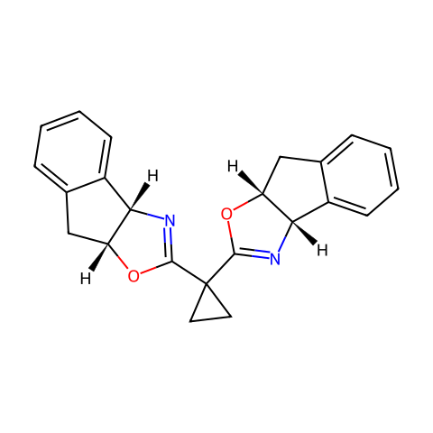 (3aS,​3'aS,​8aR,​8'a'R)​-2,​2'-​环丙亚基双[​3a,​8a-二氢-8H-​茚并[1,​2-​d]​恶唑]结构图