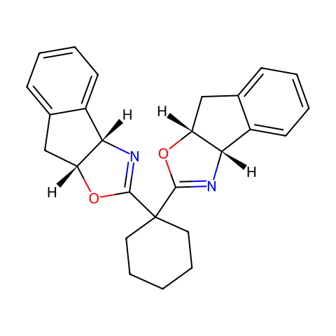 (3AS,3A'S,8AR,8A'R)-2,2'-环己亚基双[8,8A-二氢-3AH-茚并[1,2-D]噁唑]结构图